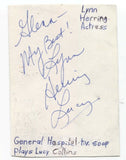 Lynn Herring Signed 3x5 Index Card Autographed Actress General Hospital