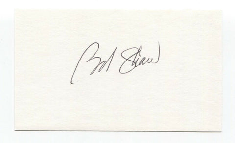 Bob Shaw Signed 3x5 Index Card Baseball Autographed Signature Athletics