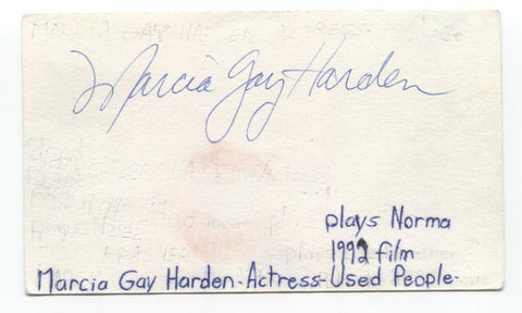 Marcia Gay Harden Signed 3x5 Index Card Autograph Signature Actress Pollock