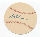 Del Ennis Signed Paper Baseball Autographed Signature Philadelphia Phillies