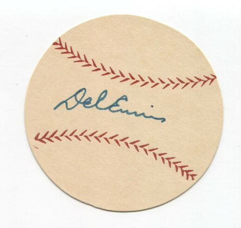 Del Ennis Signed Paper Baseball Autographed Signature Philadelphia Phillies