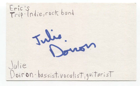 Julie Doiron Signed 3x5 Index Card Autographed Signature Eric's Trip