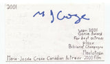 Marie-Josee Croze Signed 3x5 Index Card Autographed Signature Actress Maelstrom