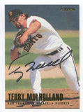 1996 Fleer Terry Mulholland Signed Card Baseball MLB Autographed AUTO #592