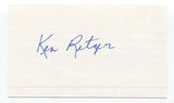 Ken Retzer Signed 3x5 Index Card Baseball Autographed Signature