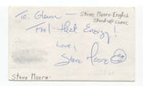 Steve Moore Signed 3x5 Index Card Autographed Signature Comedian Comic Actor