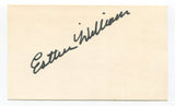 Esther Williams Signed 3x5 Index Card Autographed Actress Million Dollar Mermaid