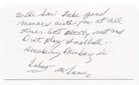 Thomas Turner Signed 3x5 Index Card Autographed Baseball Chicago American Giants