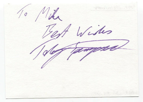 Toby Spearpoint Signed Album Page Autographed Signature Inscribed "To Mike"