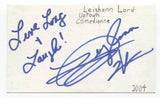 Leighann Lord Signed 3x5 Index Card Autographed Signature Comedian Host