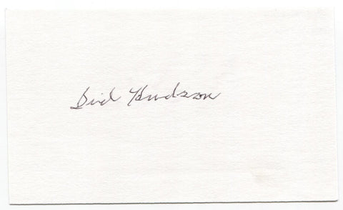 Sid Hudson Signed 3x5 Index Card Baseball Autographed Boston Red Sox All Star