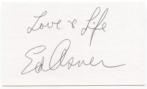 Ed Asner Signed 3x5 Index Card Autographed Actor Lou Grant Mary Tyler Moore Show