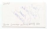 Sharon Lawrence Signed 3x5 Index Card Autographed Signature Actress Star Trek