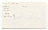 Marty Marion Signed 3x5 Index Card Autographed Baseball 1946 St Louis Cardinals