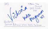 Victoria Serra Signed 3x5 Index Card Autographed Actress Doctors