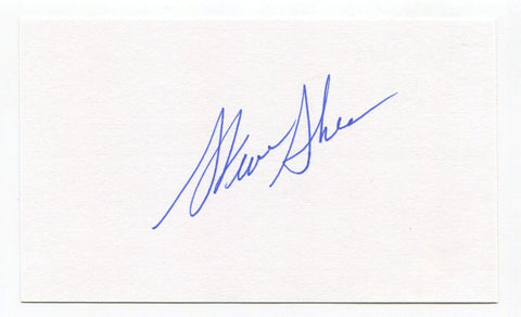 Steve Shea Signed 3x5 Index Card Autographed MLB Baseball Houston Astros