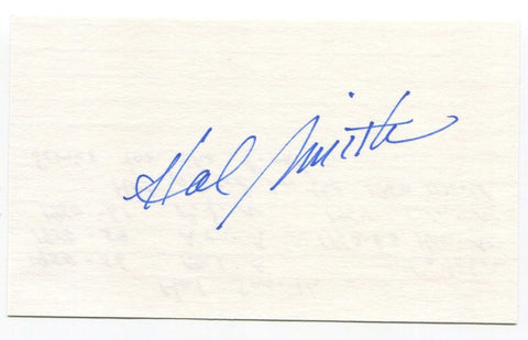 Hal Smith Signed 3x5 Index Card Autographed MLB Baseball 1960 Pittsburgh PIrates