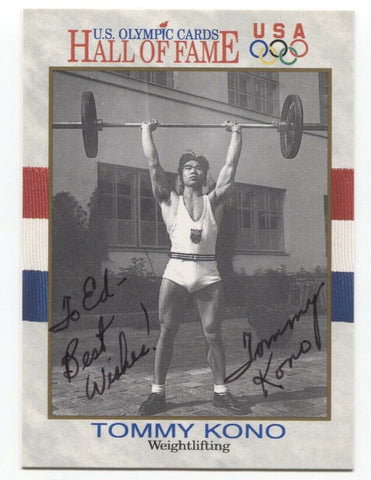 Tamio Kono Signed 1991 Impel US Olympic Card Autographed Gold Medal #48