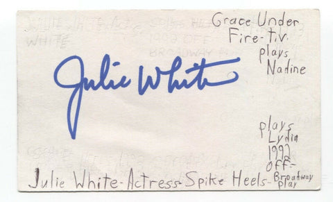 Julie White Signed 3x5 Index Card Autographed Signature Actress Transformers