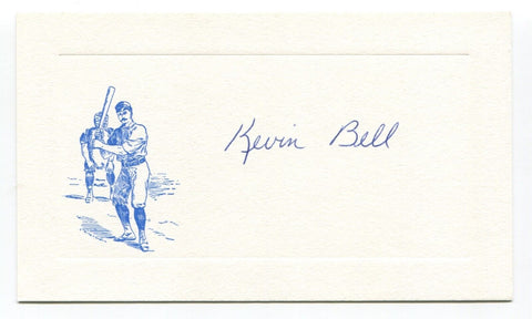 Kevin Bell Signed Card Autograph MLB Baseball Roger Harris Collection