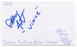 Dominic Fortuna Signed 3x5 Index Card Autographed Actor Grease