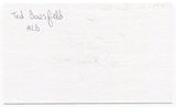 Ted Bowsfield Signed 3x5 Index Card Autographed MLB Baseball Boston Red Sox