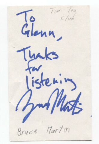Bruce Martin Signed Index 3x5 Card Autographed Signature Comedian Comic