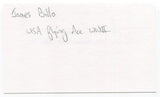 James D. Billo Signed 3x5 Index Card Autographed United States WWII Flying ACE