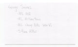 George Saimes Signed 3x5 Index Card Autographed NFL Football Buffalo Bills