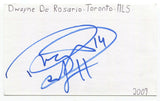 Dwayne De Rosario Signed 3x5 Index Card Autographed Soccer MLS Toronto FC