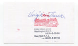 Virgil Trucks Signed 3x5 Index Card Autographed Baseball MLB Detroit Tigers