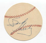 Bud Sheely Signed Paper Baseball Autographed Signature Chicago White Sox