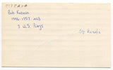 Bob Kuzava Signed 3x5 Index Card Autographed MLB New York Yankees  World Series