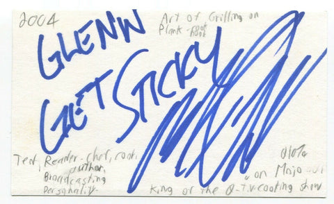 Ted Reader Signed 3x5 Index Card Autographed Canadian Chef Cooking Personality