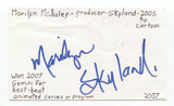 Marilyn McAuley Signed 3x5 Index Card Autographed Signature Producer Director