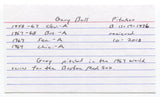 Gary Bell Signed 3x5 Index Card Autographed Baseball MLB Boston Red Sox All Star