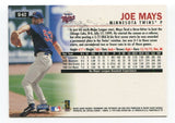 1999 Fleer Tradition Joe Mays Signed Card Baseball MLB Autographed AUTO #U-62