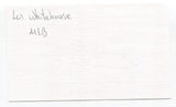 Len Whitehouse Signed 3x5 Index Card Autograph Baseball MLB 1981 Texas Rangers