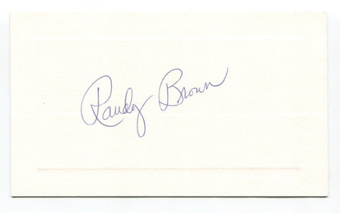 Randy Brown Signed Card Autograph MLB Baseball Roger Harris Collection