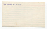 Ron Hansen Signed Index Card Autographed Baseball Unassisted Triple Play