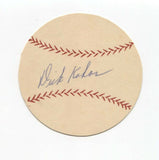 Dick Kokos Signed Paper Baseball Autographed 1954 Baltimore Orioles 