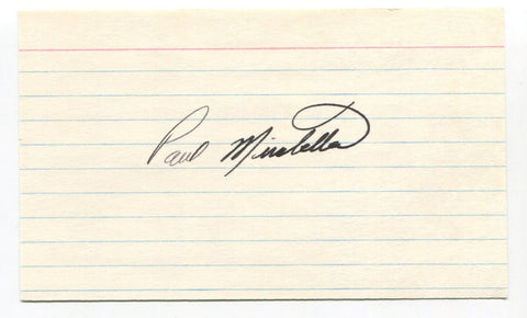 Paul Mirabella Signed 3x5 Index Card Autographed MLB Baseball New York Yankees