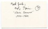 Bob Gain Signed 3x5 Index Card Autographed NFL Football Cleveland Browns