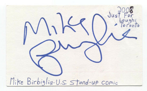 Mike Birbiglia Signed 3x5 Index Card Autographed Signature Actor Comedian