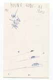 Alain Monod Signed 3x5 Index Card Autographed Signature Young Gods Al Mono