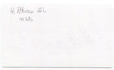 Al Atkinson Signed 3x5 Index Card Autographed New York Jets Super Bowl Champion