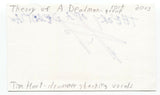 Theory of a Deadman Tim Hart Signed 3x5 Index Card Autographed Signature