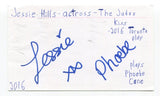 Jessie Hills Signed 3x5 Index Card Autographed Actress EastEnders