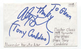 Alexander Kariotis Signed 3x5 Index Card Autographed Signature Singer