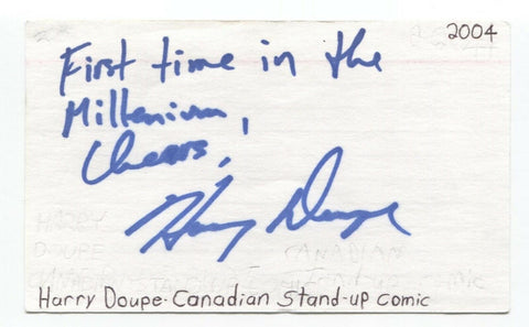 Harry Doupe Signed 3x5 Index Card Autographed Signature Comedian Comic Writer